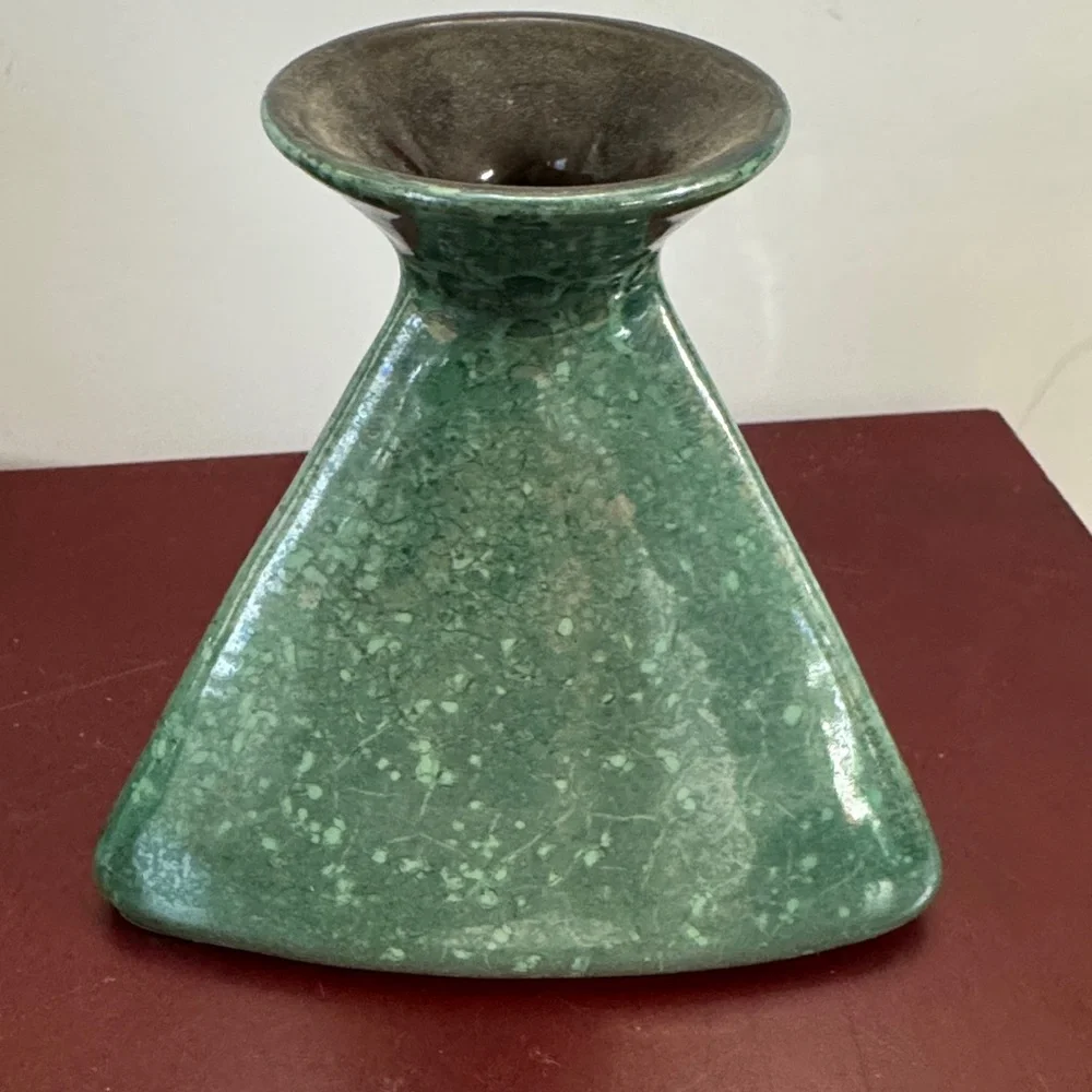 Vintage VEB Haldensleben Vases Qualitats Keramik Germany Carstens Green Set Of 3